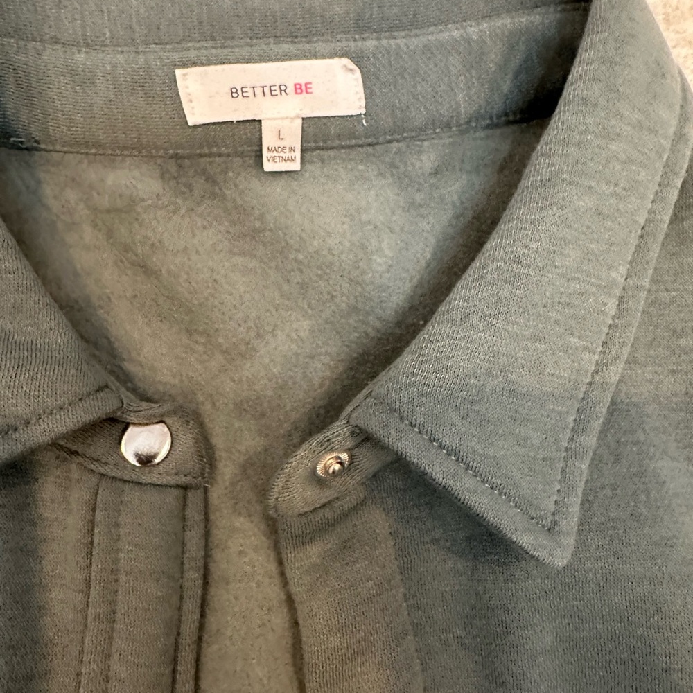 Green Shacket With Matching Joggers Two Piece Set - image 3